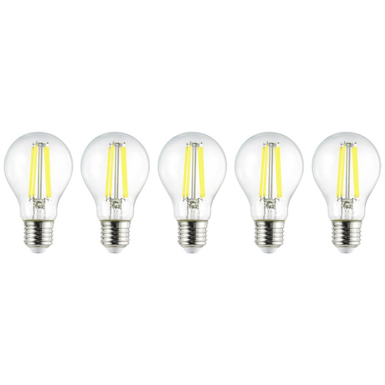 Sygonix SMD LED N/A N/A 3.8 W = 60 W Varmvit (Ø x H) 60 mm x 104 mm Filament 5 st