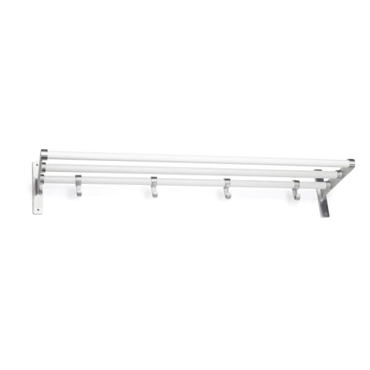 Habo Elegant Hatthylla Aluminium/vit, 1000 mm