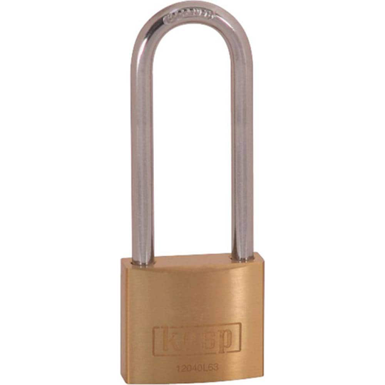 Kasp K12040L63D Hänglås 40 mm Guldgul Nyckel