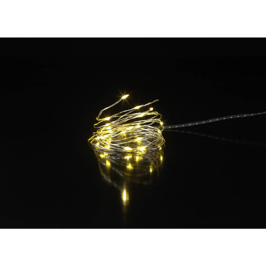 Sygonix SY-4722046 Miniljusslinga Inomhus batteri LED N/A Belyst längd: 2.2 m