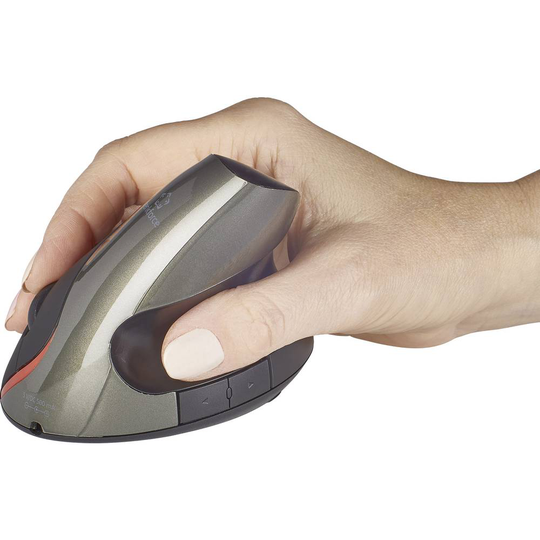 Renkforce RF-439 Trådlös mus Optisk Ergonomisk, Laddningsbara Svart, Mörkgrön
