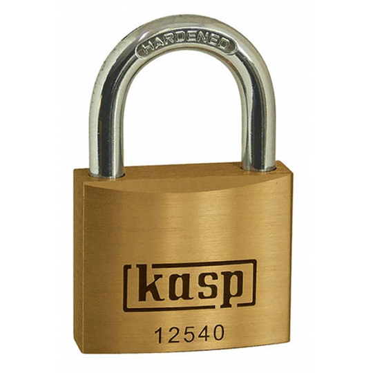 Kasp K12540A1 Hänglås 40 mm Guldgul Nyckel