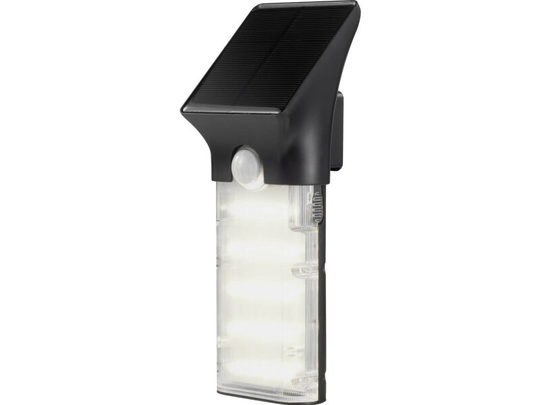Sygonix SY-4737238 Solcellevægspot 10 W Naturlig hvid Sort
