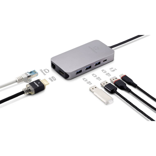 Renkforce USB-C Notebook Dockingstation Passar märke: univerzálny, Apple inkl. laddningsfunktion-lås