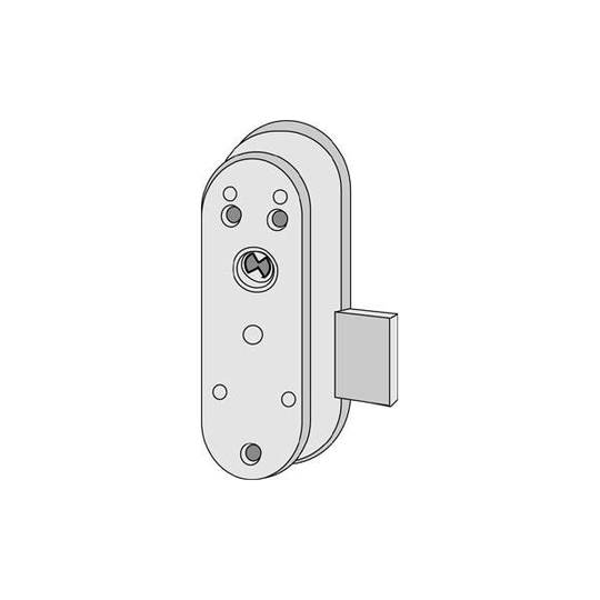 ASSA 2592 Skåplåshus höger, förzinkat
