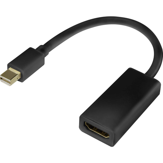 Renkforce DisplayPort / HDMI Adapter [1x Mini-DisplayPort hane - 1x HDMI hona] Svart guldpläterad kontakt