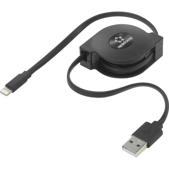 Renkforce RF-4352330 [1x USB 2.0 A hane - 1x Apple Lightning hane] 80.00 cm Svart