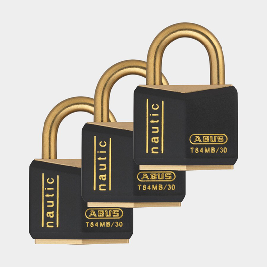 Hänglås ABUS T84MB/30, Ø5 mm, lika låsning, 3-pack