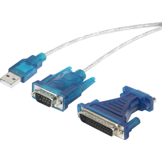 Renkforce USB 1.1 Adapter [1x D-SUB hane 9-pol, D-SUB hane 25-pol - 1x USB 1.1 A hane] guldpläterad kontakt