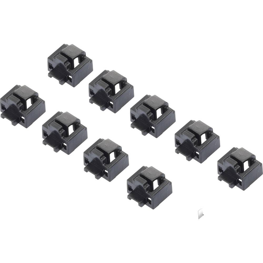 Renkforce RJ45 LAN Portlås rf-LANBlocker-02 Set 10 st Svart utan nyckel RF-4463025