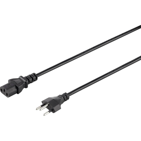 Sygonix SY-5042720 IEC Anslutningskabel Svart 2.00 m