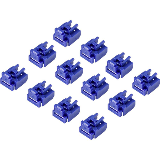 Renkforce RJ45 LAN Portlås RF-4695228 Set 12 st Blå RF-4695228