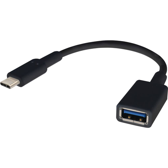 Renkforce RF-4455819 USB 3.0 Adapter [1x USB-C® hane - 1x USB 3.2 Gen 1 A hona (USB 3.0)] 15.00 cm Svart OTG, guldpläterad kontakt