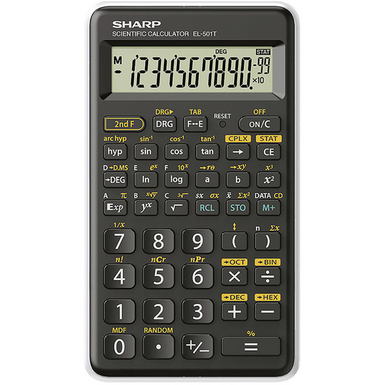 Sharp EL-501 T Miniräknare Display (ställen): 12 batteri (L x B x H) 127 x 73 x 13 mm