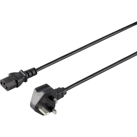 Sygonix SY-5042738 IEC Anslutningskabel Svart 2.00 m
