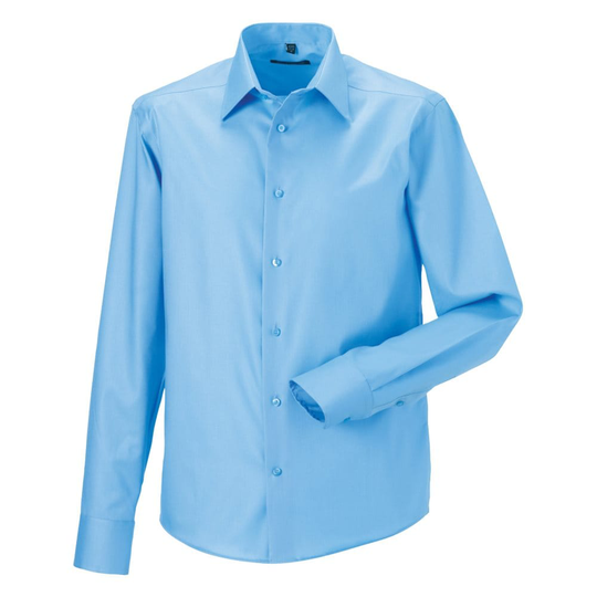 Russell Collection Mens Long Sleeve Tailored Ultimate Non-Iron Shirt med lång ärm för män
