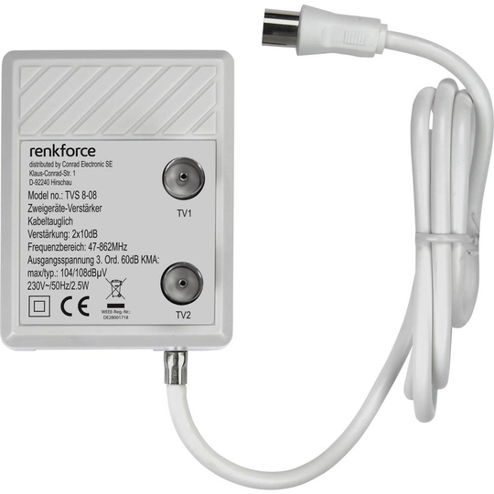 Renkforce Kabel-TV förstärkare 10 dB