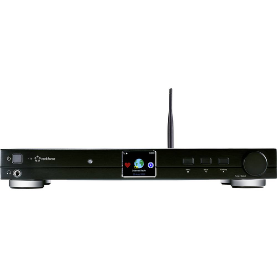 Renkforce RF-DAB-IR1700 Radio-adapter DAB+, FM Internetradio, WiFi, LAN, Bluetooth, DLNA DLNA-kompatibel Svart