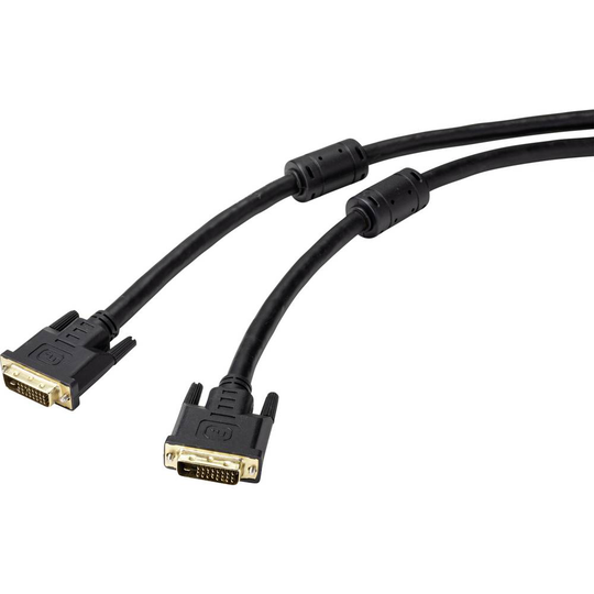 Renkforce RF-4695146 DVI Anslutningskabel 5.00 m Svart