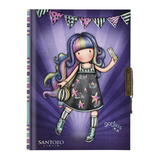 Dagbok Gorjuss Up and away Purpur (12.8 x 17.5 x 2 cm)