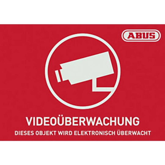 Varningsdekaler Videoövervakning Språk Tyska (B x H) 74 mm x 52.5 mm ABUS AU1421