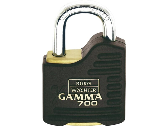 Burg Wächter Gamma 700 55 SB Hængelås Identiske Messing, Sort Profilcylinder-hængelås