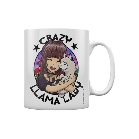 Grindstore Crazy Llama Lady Mug
