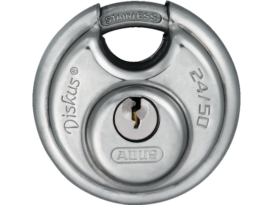 ABUS Diskus 24IB/50 SL 8, Hänglås Diskus, Tangentlås, Olika låsning, Rostfritt stål, Rostfritt stål, Rostfritt stål