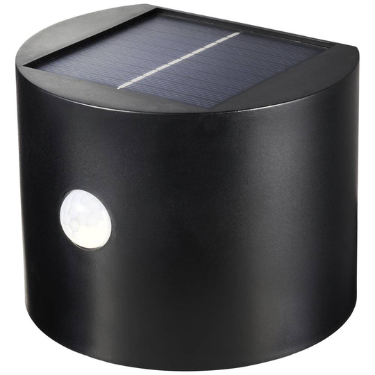 Sygonix SY-5770788 Solcells-väggbelysning med rörelsedetektor N/A Svart