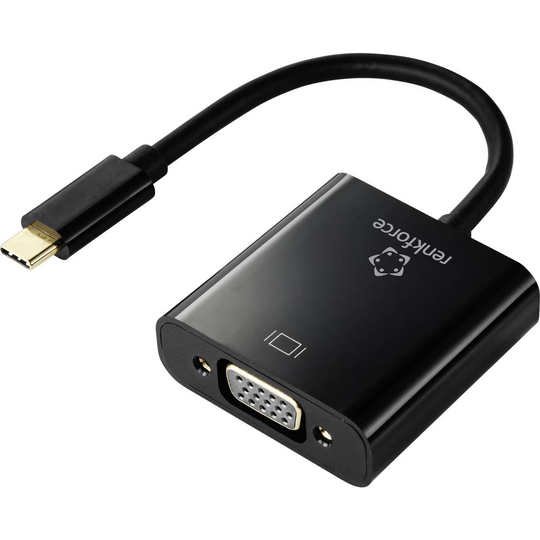 Renkforce USB-C™ / VGA Adapter [1x USB-C® hane - 1x VGA hona] Svart