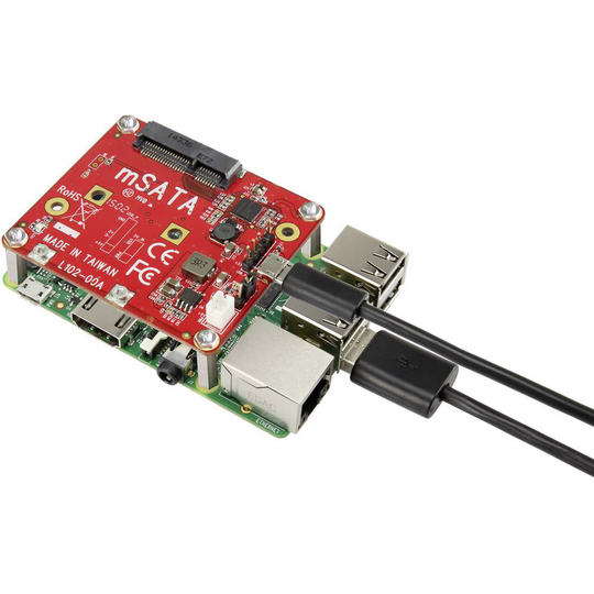 mSATA SSD expansions-kretskort för Raspberry Pi