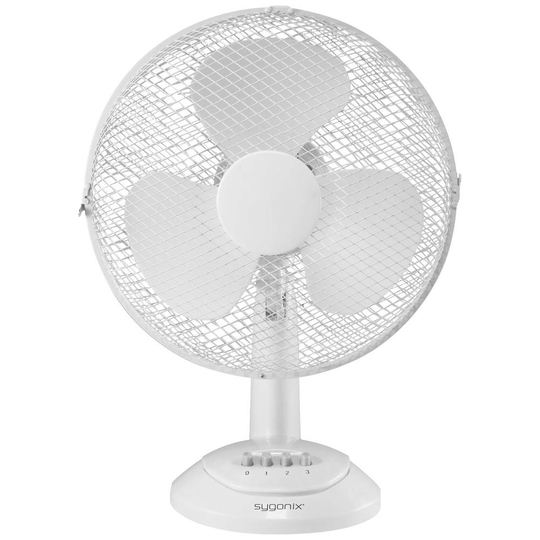 Sygonix Bordsfläkt 40 W (Ø x H) 34 cm x 48 cm Vit