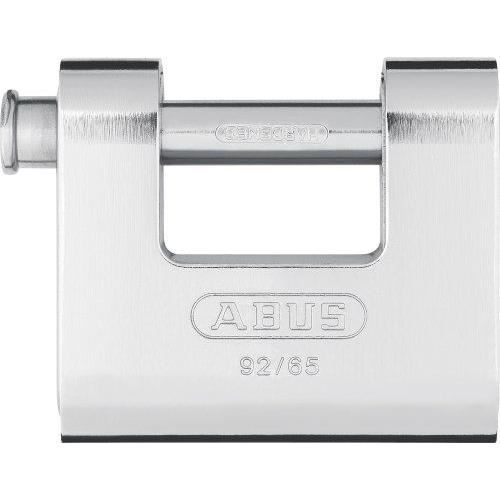 ABUS 306 099 92/65 Mässingshänglås i ett stycke med stålbeläggning