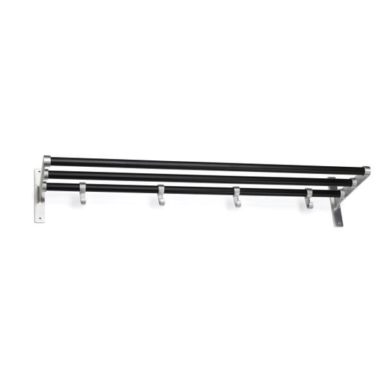 Habo Elegant Hatthylla Aluminium/svart, 600 mm