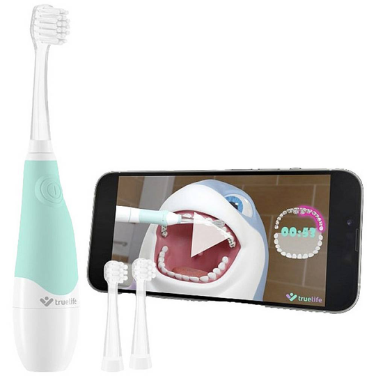 Eltandborste truelife SonicBrush Baby G Sonisk tandborste Vit, Turkos
