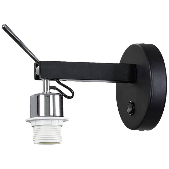 LED-vägglampa E27 40 W SLV FENDA 1003034 Svart