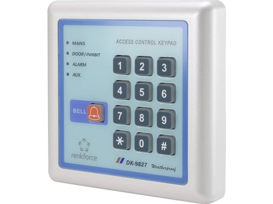 Renkforce 1582598 Digital kodelås Overflademontage Sæt 12 V IP65 med belyst tastatur