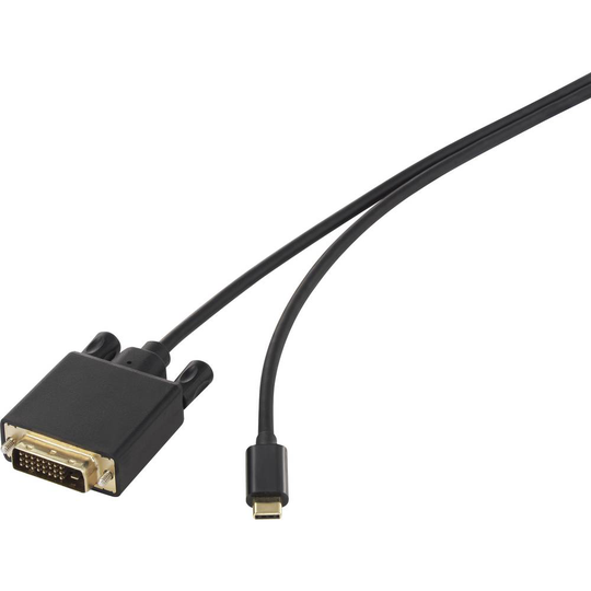 Renkforce RF-4535912 USB-C® / DVI Adapterkabel 3.00 m Svart