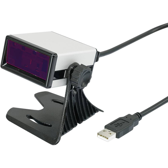 Renkforce FS5020E USB-Kit Streckkodsskanner Kabelbunden 1D Laser Silver, Svart Desktop-skanner USB