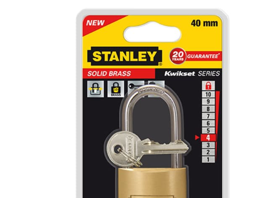 Stanley 81113 371 401 Hængelås 40 mm Nøglelås