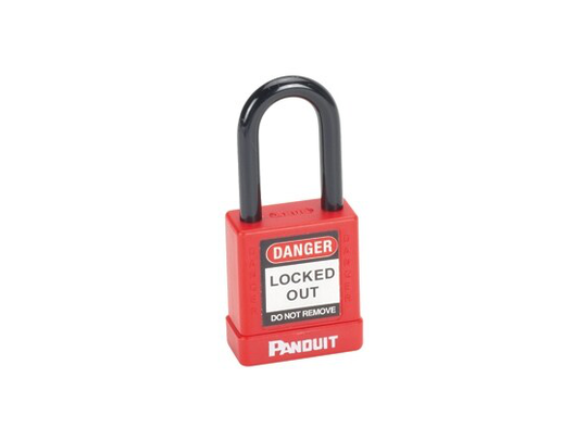 Panduit PSL-8, Konventionellt hänglås, Tangentlås, Röd, Gjuten aluminium, 4 cm, 4,5 cm