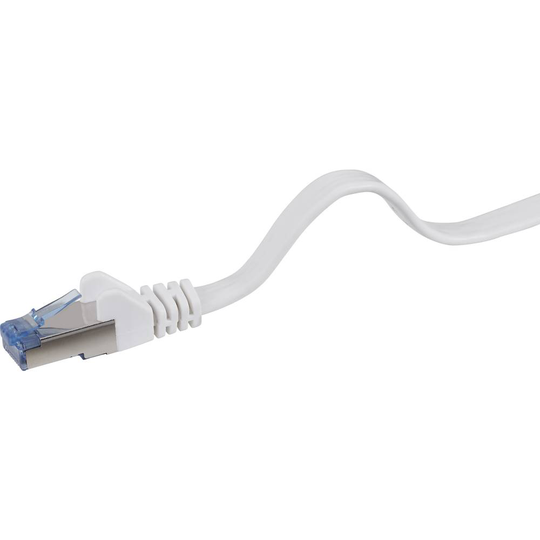 Renkforce RF-4149834 RJ45 Nätverk Anslutningskabel CAT 6A U/FTP 25.00 cm Grå Högflexibel, med låsskydd, Flamskyddsmedel