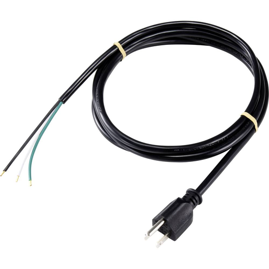 Sygonix SY-5043454 Ström Anslutningskabel Svart 2.00 m