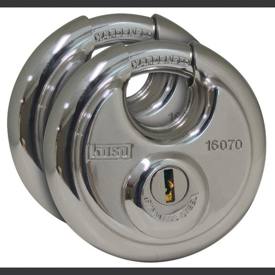Kasp K16070D2 Hänglås Silver Nyckel