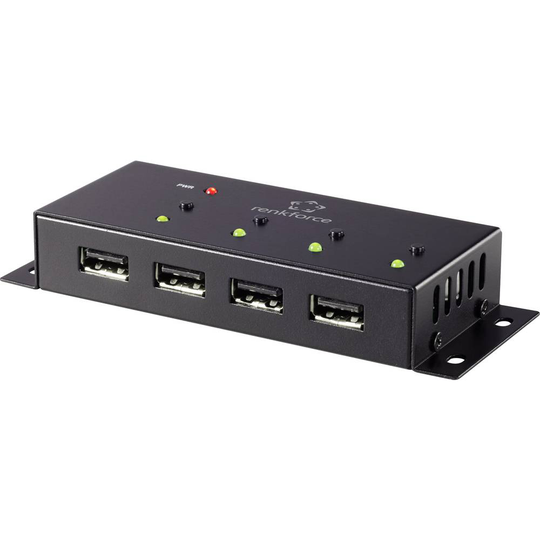 Renkforce RFPS-7000/4S-Slim RF-3241218 USB-laddare Vägguttag Utgångsström max. 7 A 4 x USB