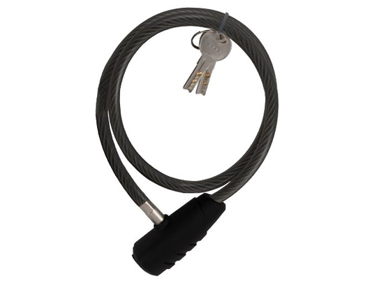Stanley Bike Lock 90cm ø10mm, Svart, Akrylnitrilbutadienstyren (ABS), Vinyl, Stål, Stål, nyckel