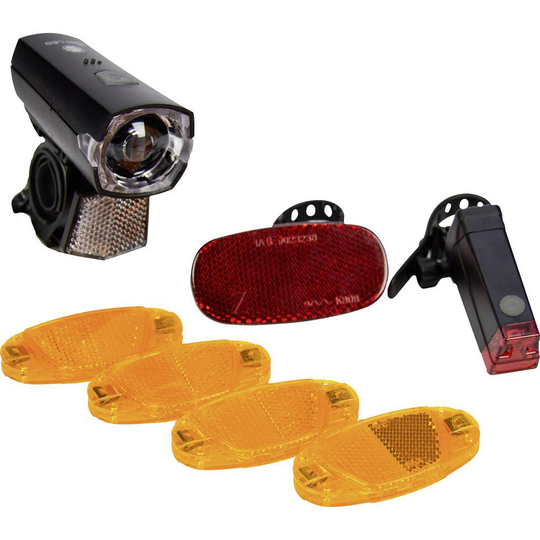 FISCHER FAHRRAD Reflektor 85345 LED batteri Svart
