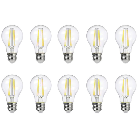 Sygonix LED N/A N/A 7.3 W = 60 W Varmvit (Ø x H) 60 mm x 104 mm ej dimbar 10 st