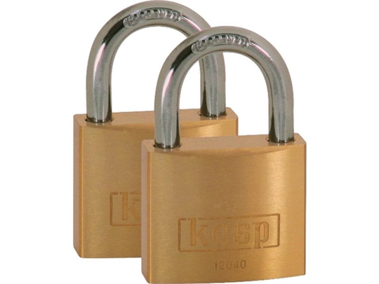 Kasp K12040D2 Hængelås 40 mm Gyldengul Nøglelås
