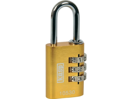 Kasp K10530YELD Hængelås 30 mm Gul Kombinationslås